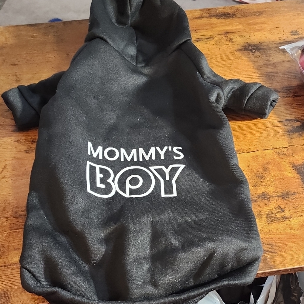FIRM PRICE Mommy's Boy Black Hoodie for Dogs Sweater Xl Black Outfit Clothes